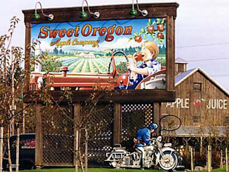 Sweet Oregon Apple Company billboard