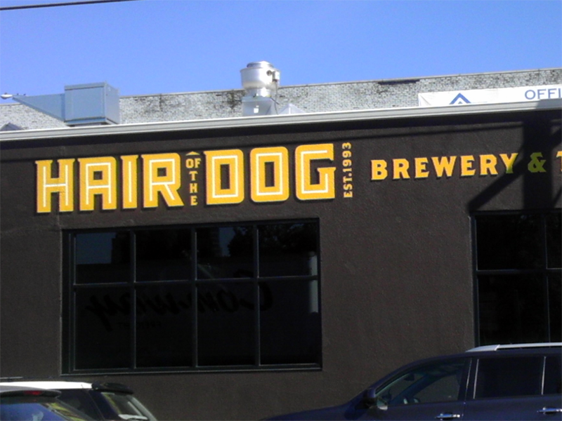 Hair of the Dog Brewery, painted wall sign